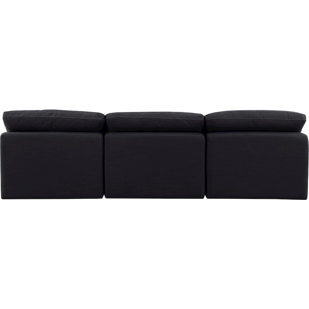 Indulge Black Linen Textured Fabric Modular Sofa. Picture 3