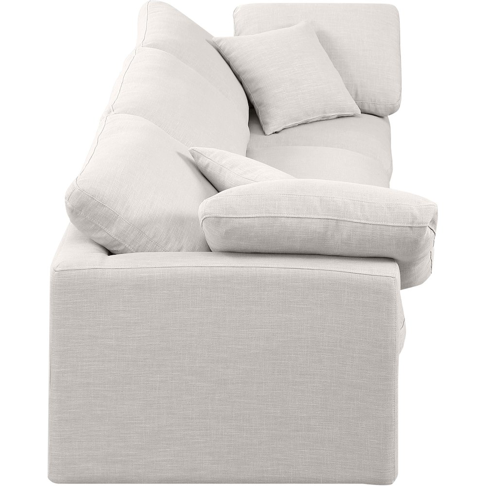 Indulge Cream Linen Textured Fabric Modular Sofa. Picture 5