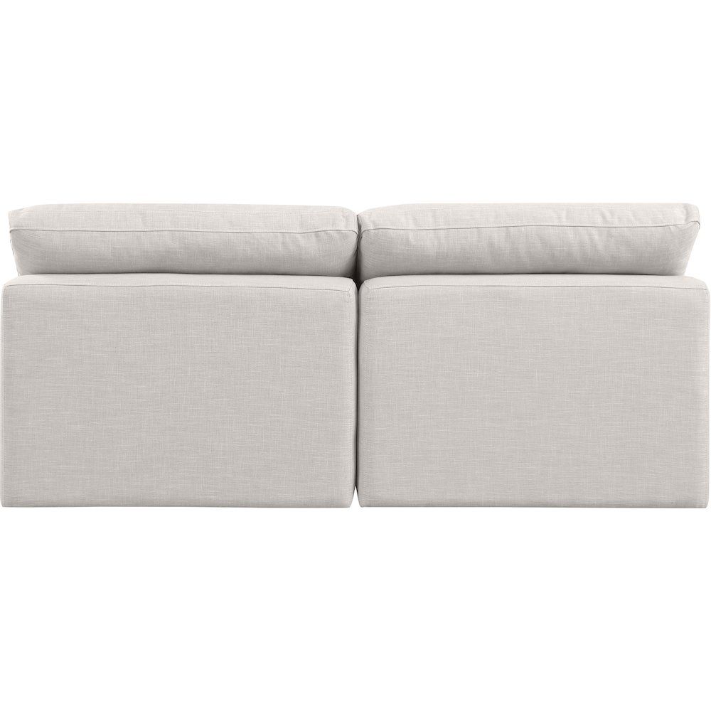Indulge Cream Linen Textured Fabric Modular Sofa. Picture 3
