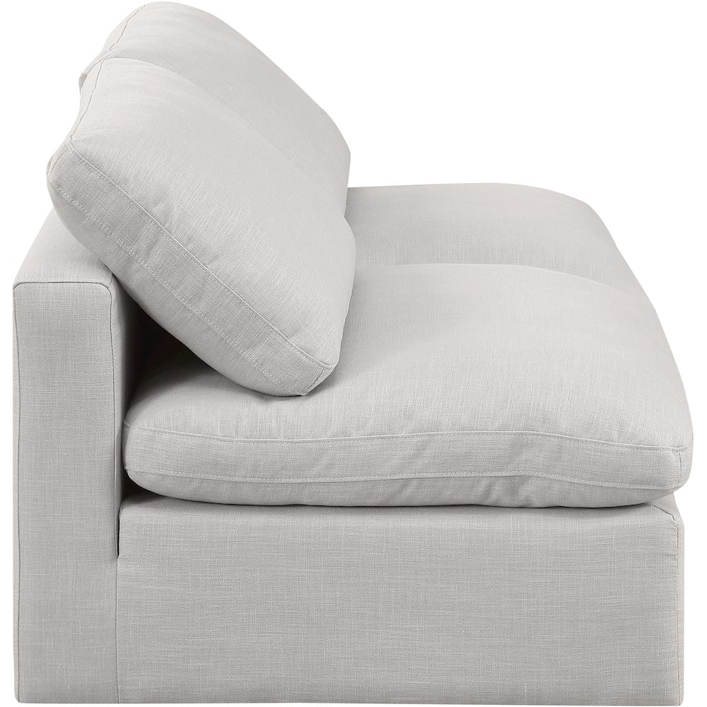 Indulge Cream Linen Textured Fabric Modular Sofa. Picture 5