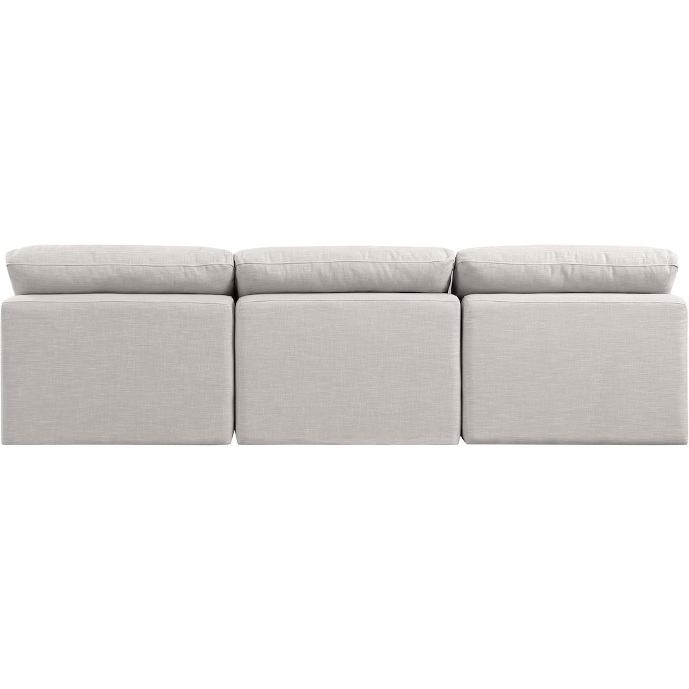 Indulge Cream Linen Textured Fabric Modular Sofa. Picture 3