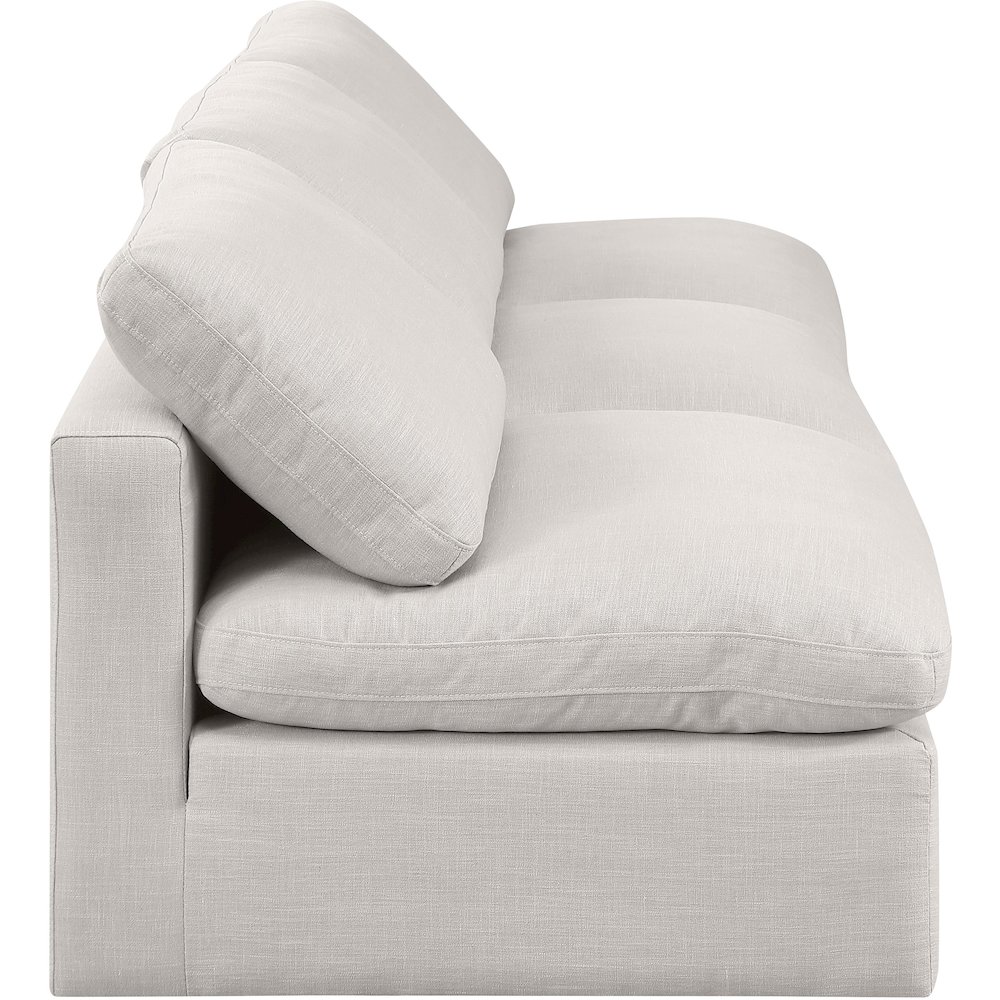 Indulge Cream Linen Textured Fabric Modular Sofa. Picture 5