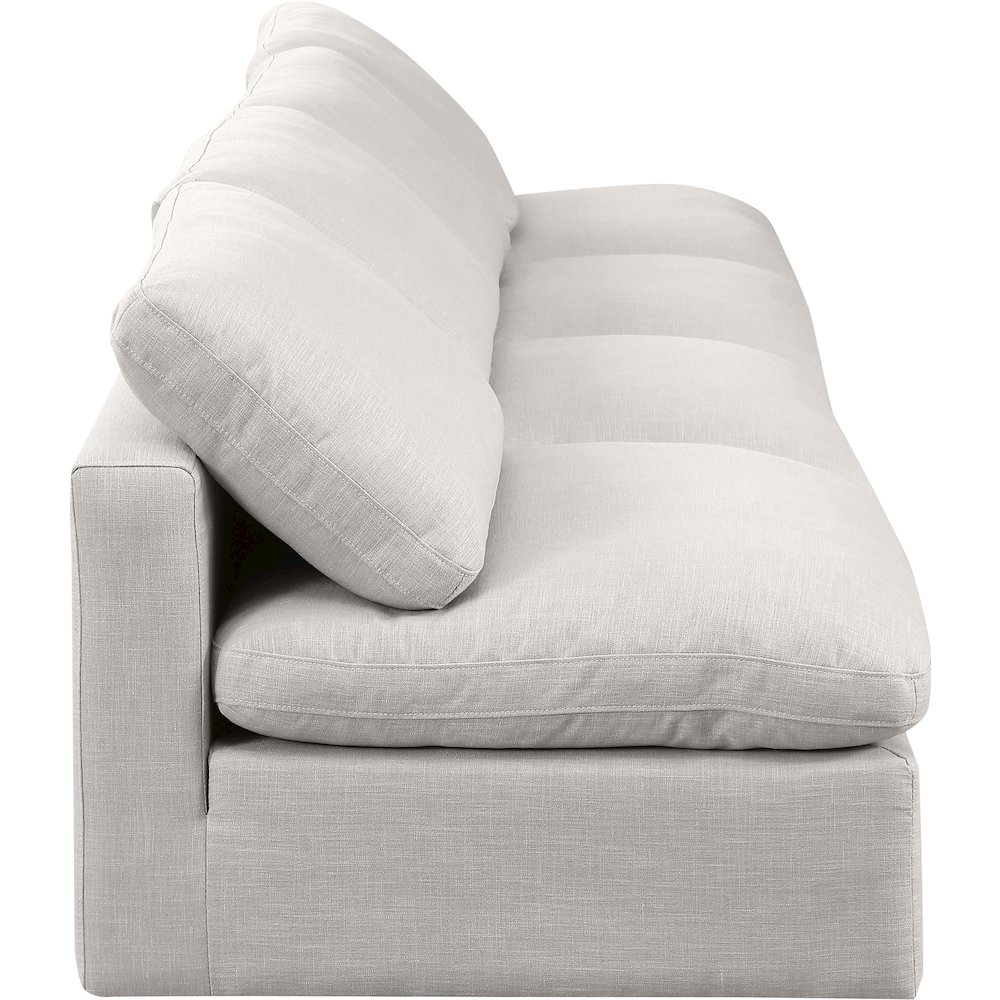 Indulge Cream Linen Textured Fabric Modular Sofa. Picture 5