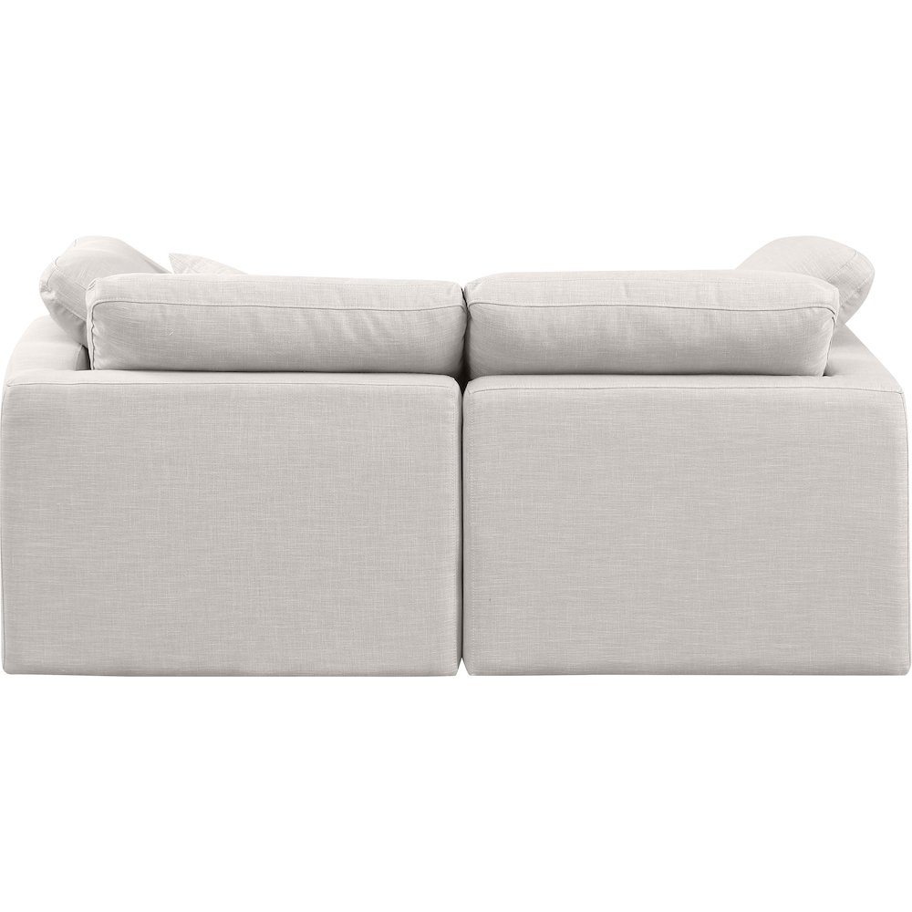 Indulge Cream Linen Textured Fabric Modular Sofa. Picture 3