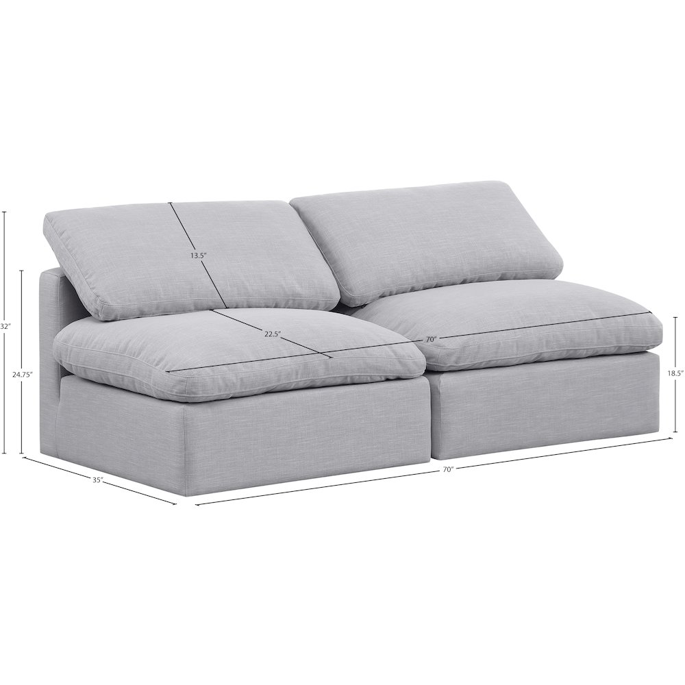 Indulge Grey Linen Textured Fabric Modular Sofa. Picture 6