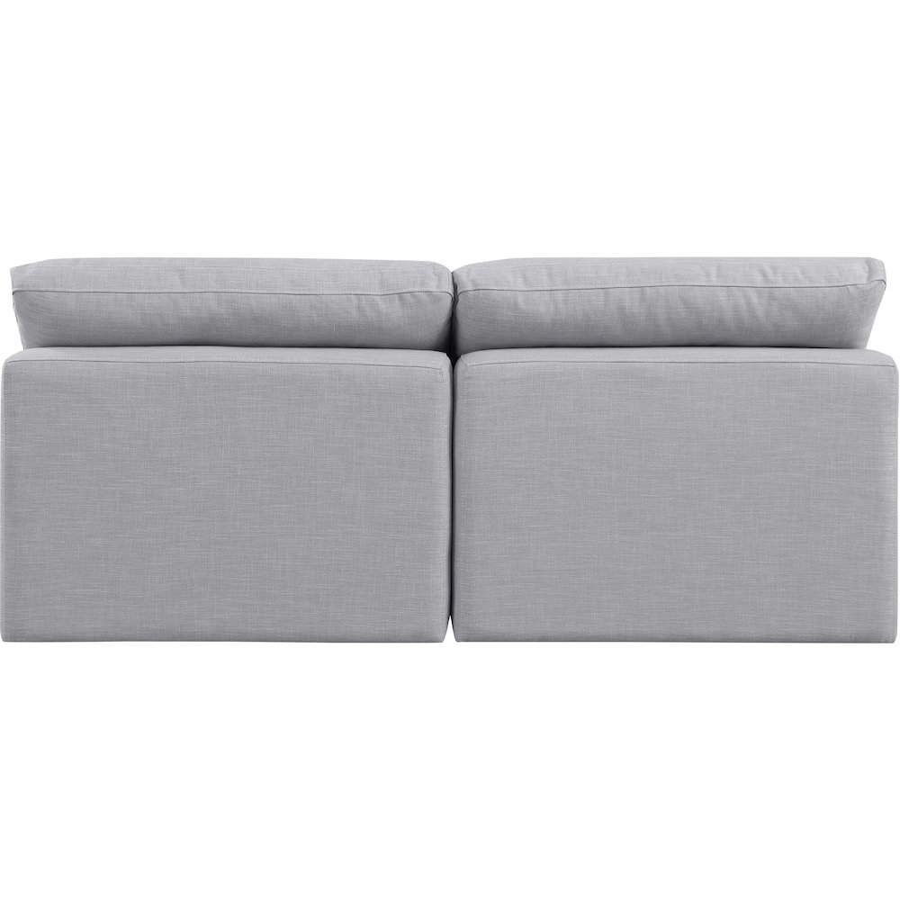 Indulge Grey Linen Textured Fabric Modular Sofa. Picture 3