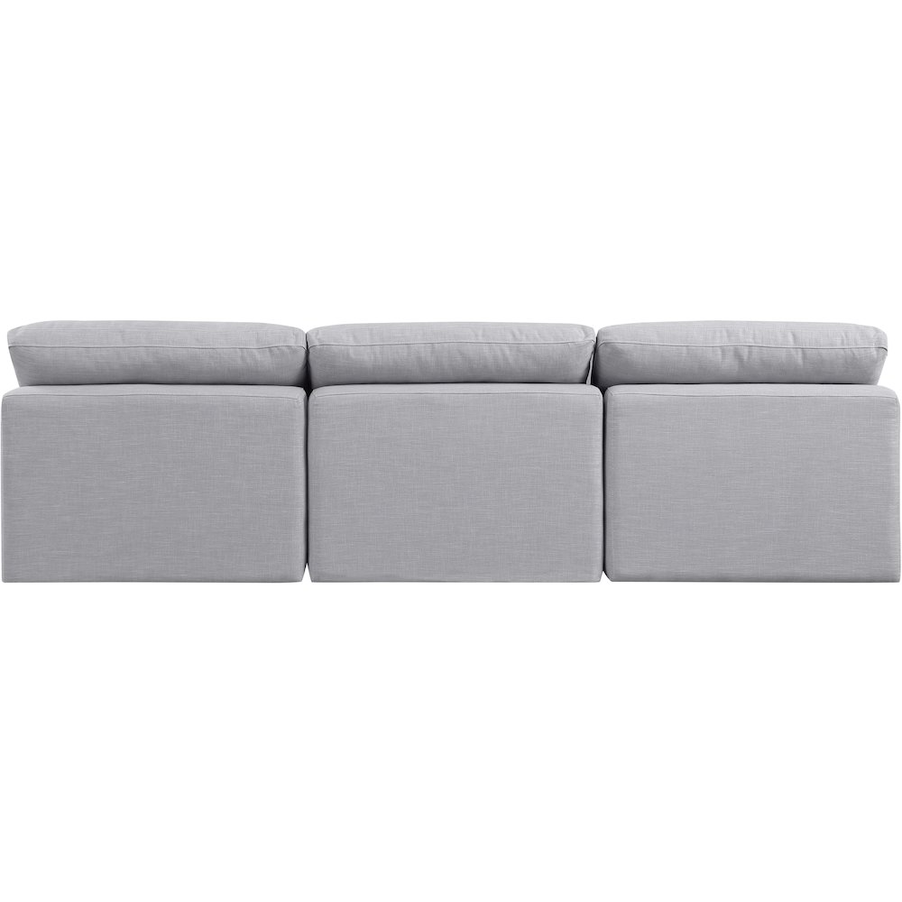 Indulge Grey Linen Textured Fabric Modular Sofa. Picture 3