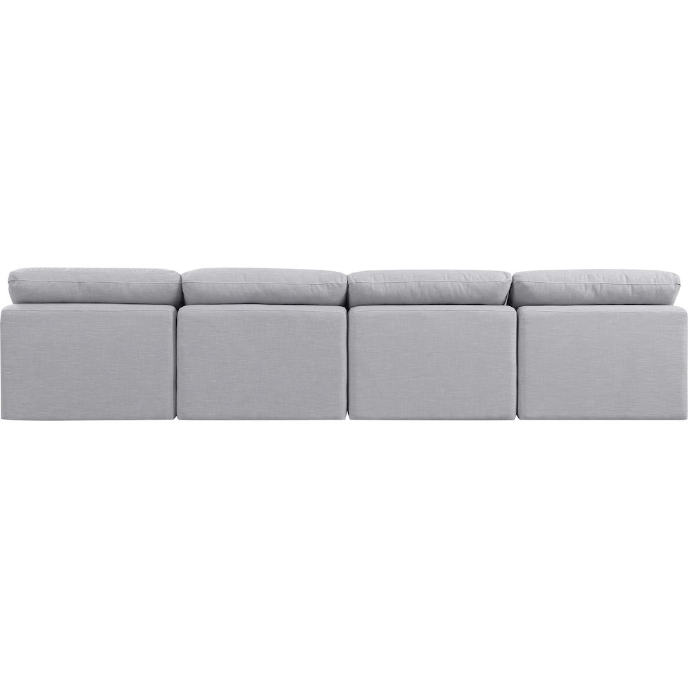 Indulge Grey Linen Textured Fabric Modular Sofa. Picture 3
