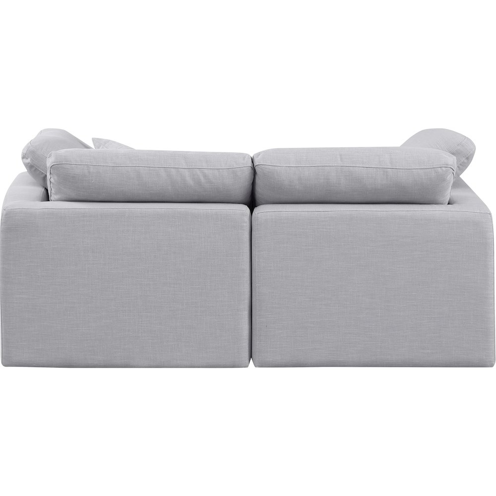 Indulge Grey Linen Textured Fabric Modular Sofa. Picture 3