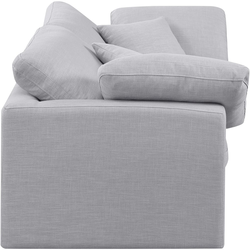 Indulge Grey Linen Textured Fabric Modular Sofa. Picture 5
