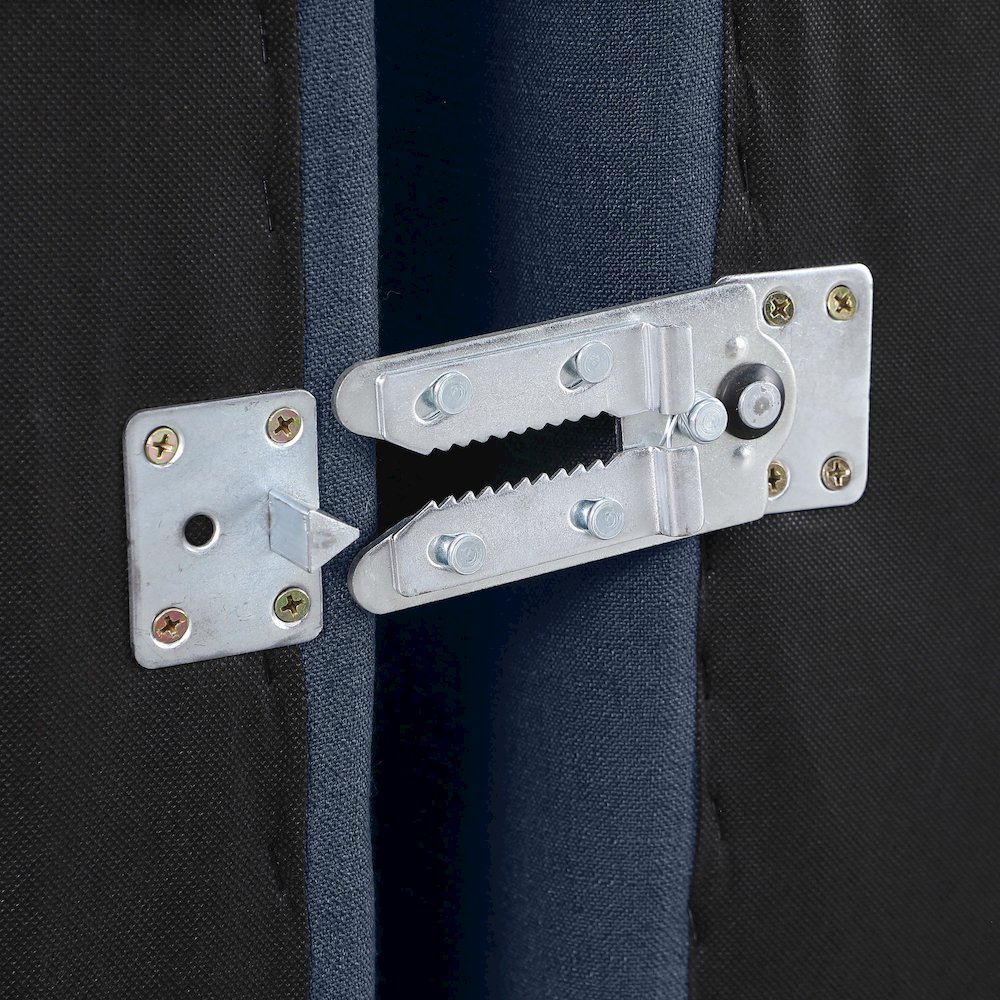 Indulge Navy Linen Textured Fabric Modular Sofa. Picture 6