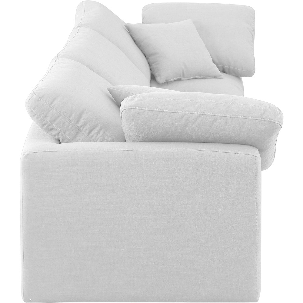 Indulge White Linen Textured Fabric Modular Sofa. Picture 5