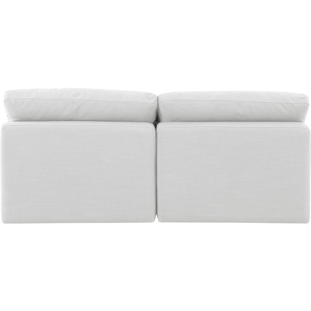 Indulge White Linen Textured Fabric Modular Sofa. Picture 3