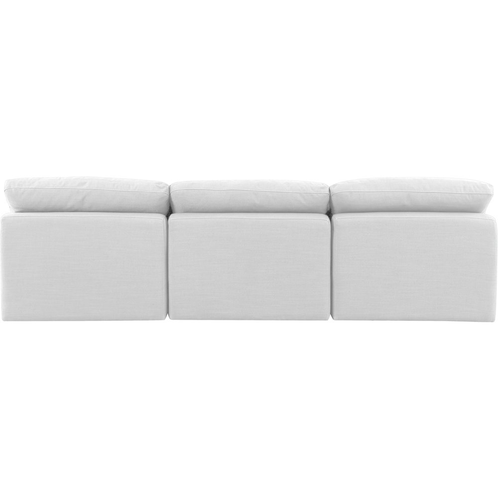 Indulge White Linen Textured Fabric Modular Sofa. Picture 3