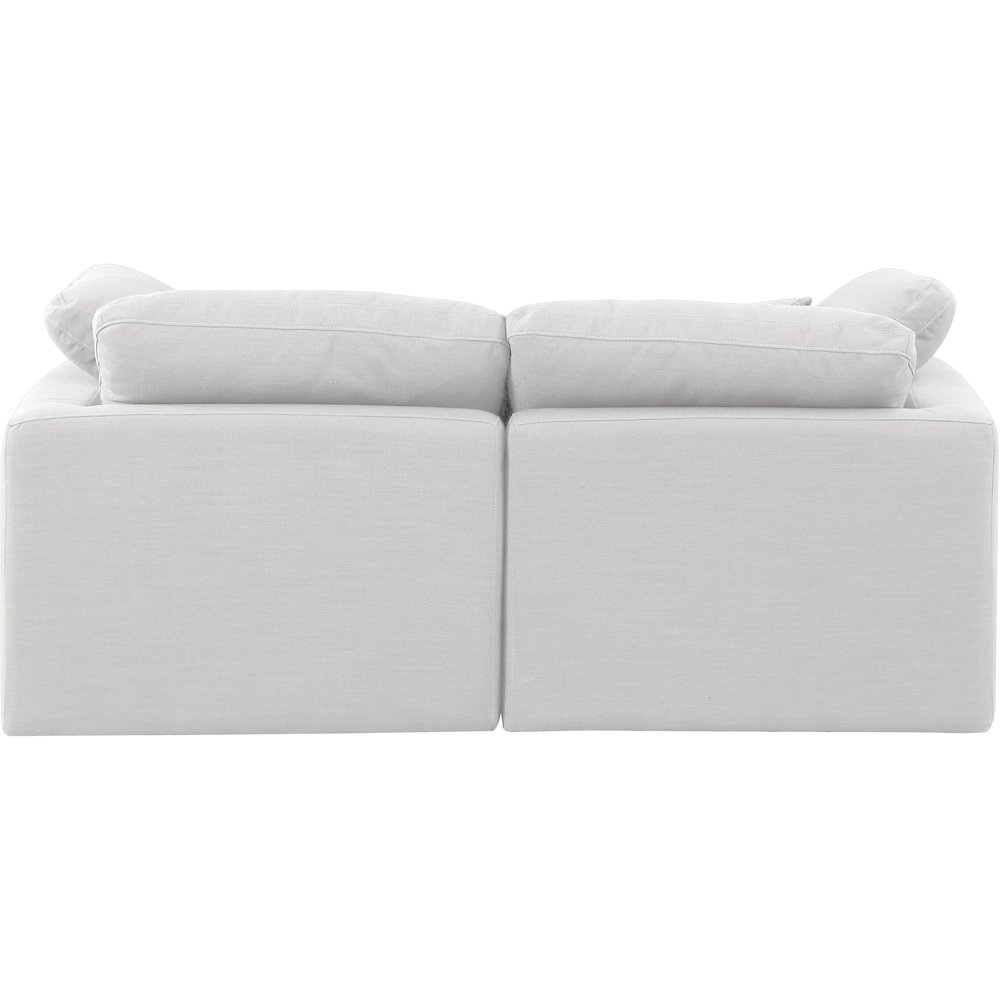 Indulge White Linen Textured Fabric Modular Sofa. Picture 3