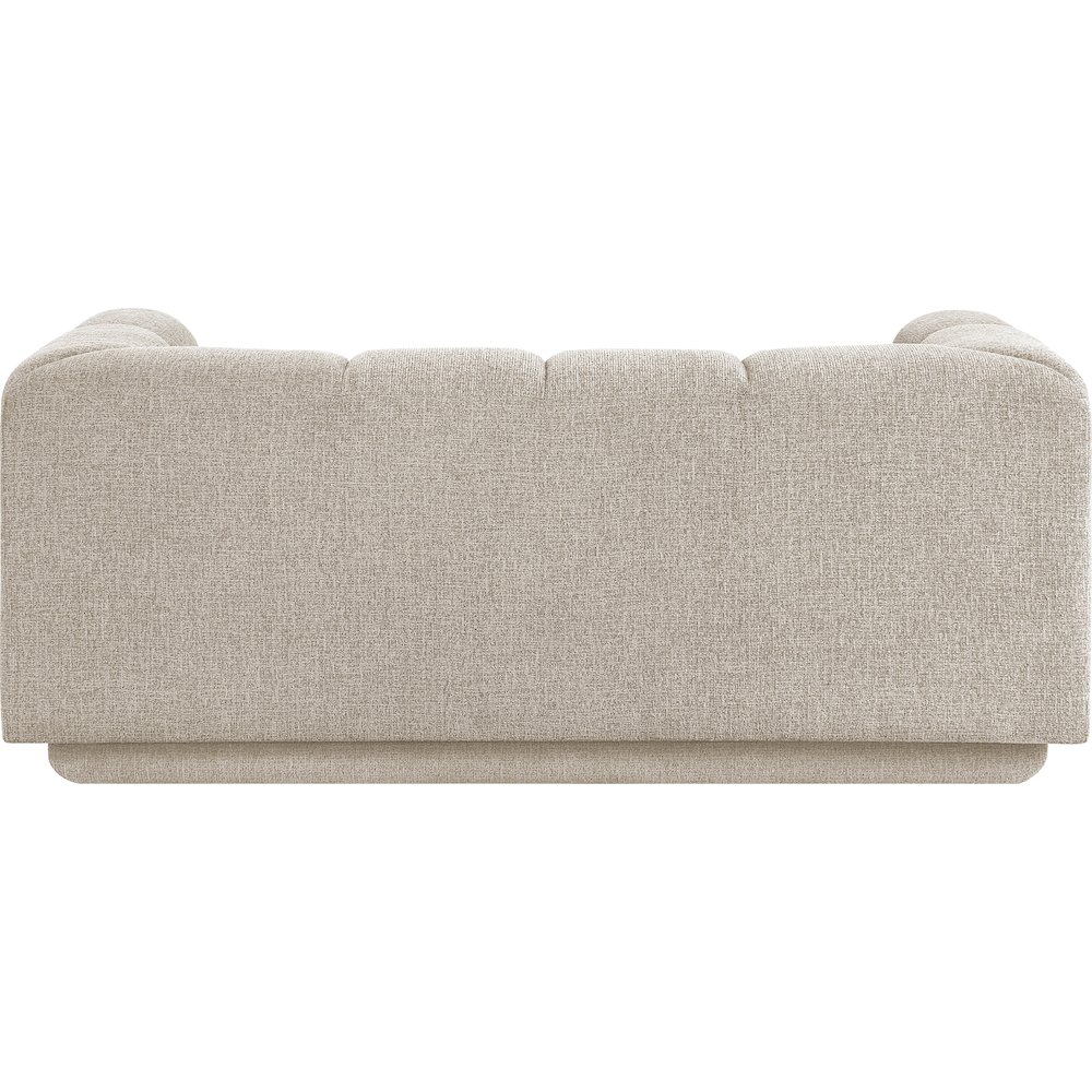 Modari 70.25" Beige Fabric Upholstered Loveseat. Picture 3