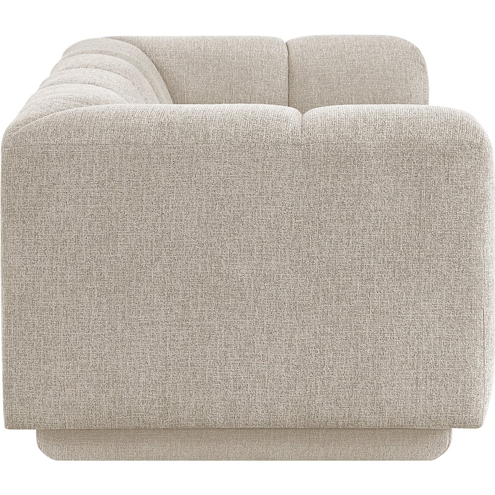 Modari 70.25" Beige Fabric Upholstered Loveseat. Picture 4
