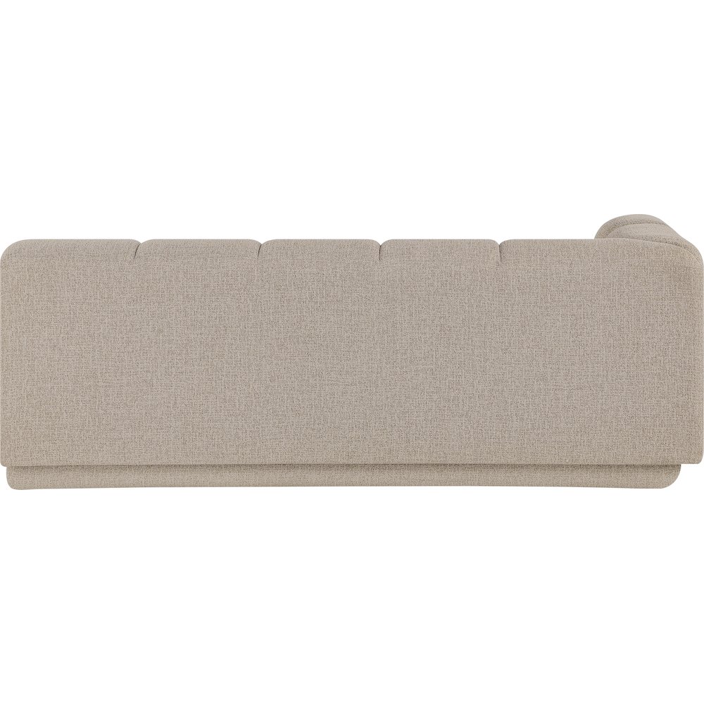 Modari 76.75" Beige Fabric Upholstered Left Arm Sofa. Picture 3