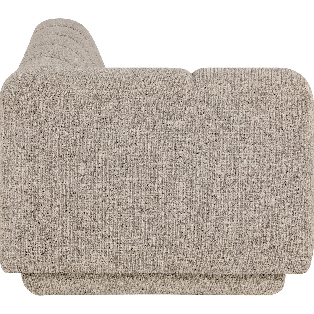 Modari 76.75" Beige Fabric Upholstered Left Arm Sofa. Picture 4