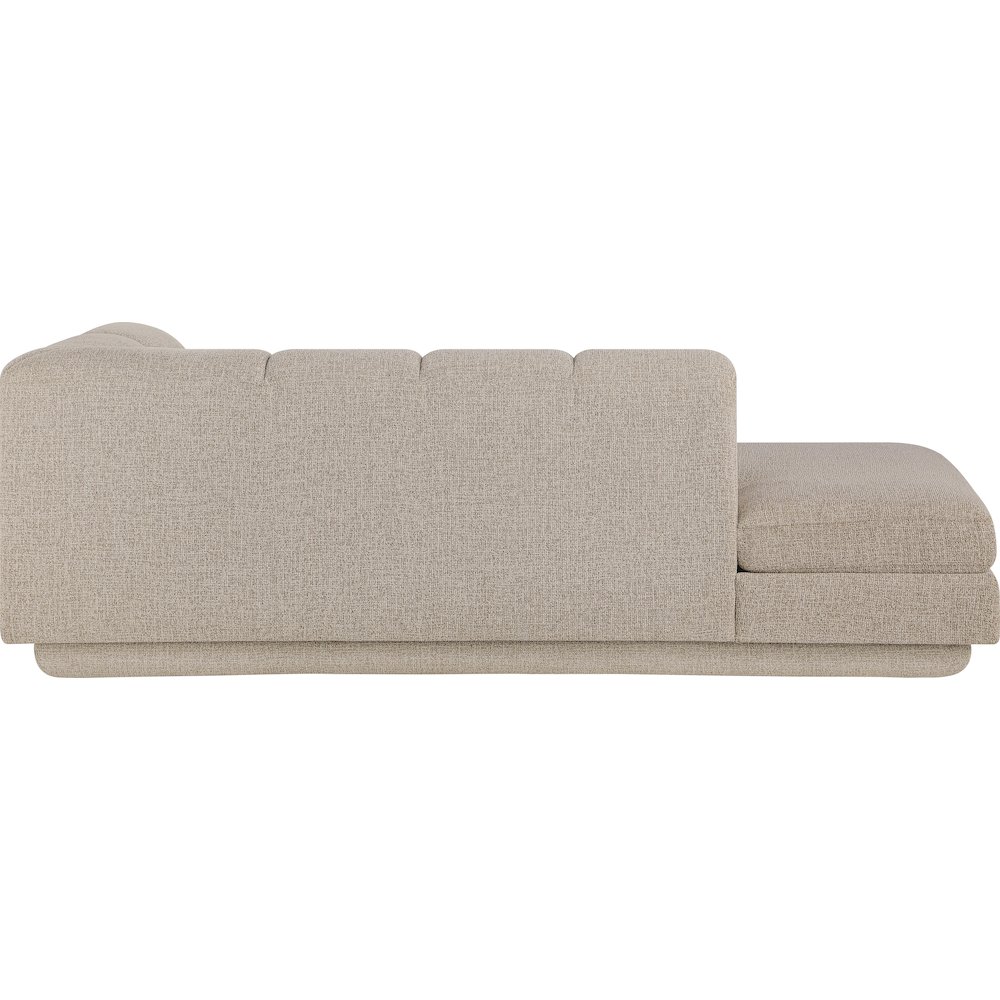 Modari Beige Fabric Upholstered Right Arm Chaise. Picture 3