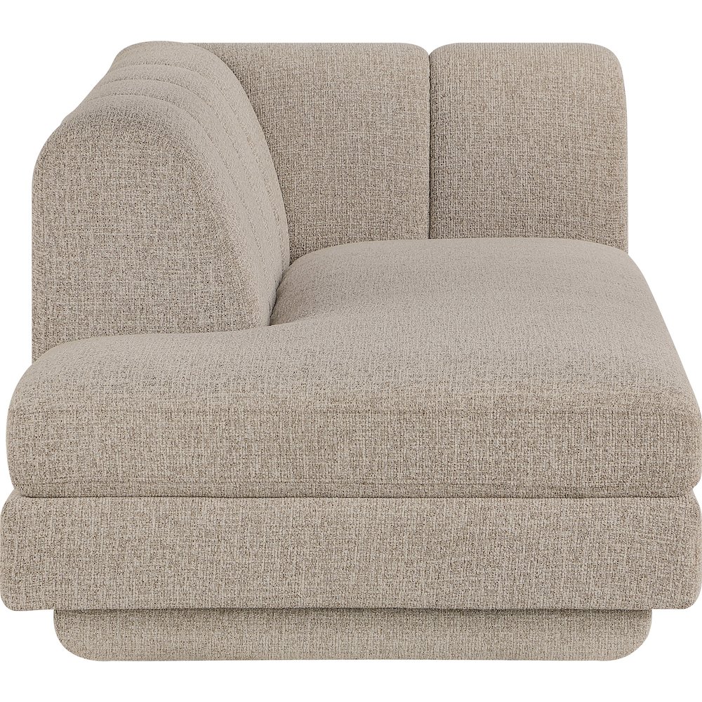 Modari Beige Fabric Upholstered Right Arm Chaise. Picture 4