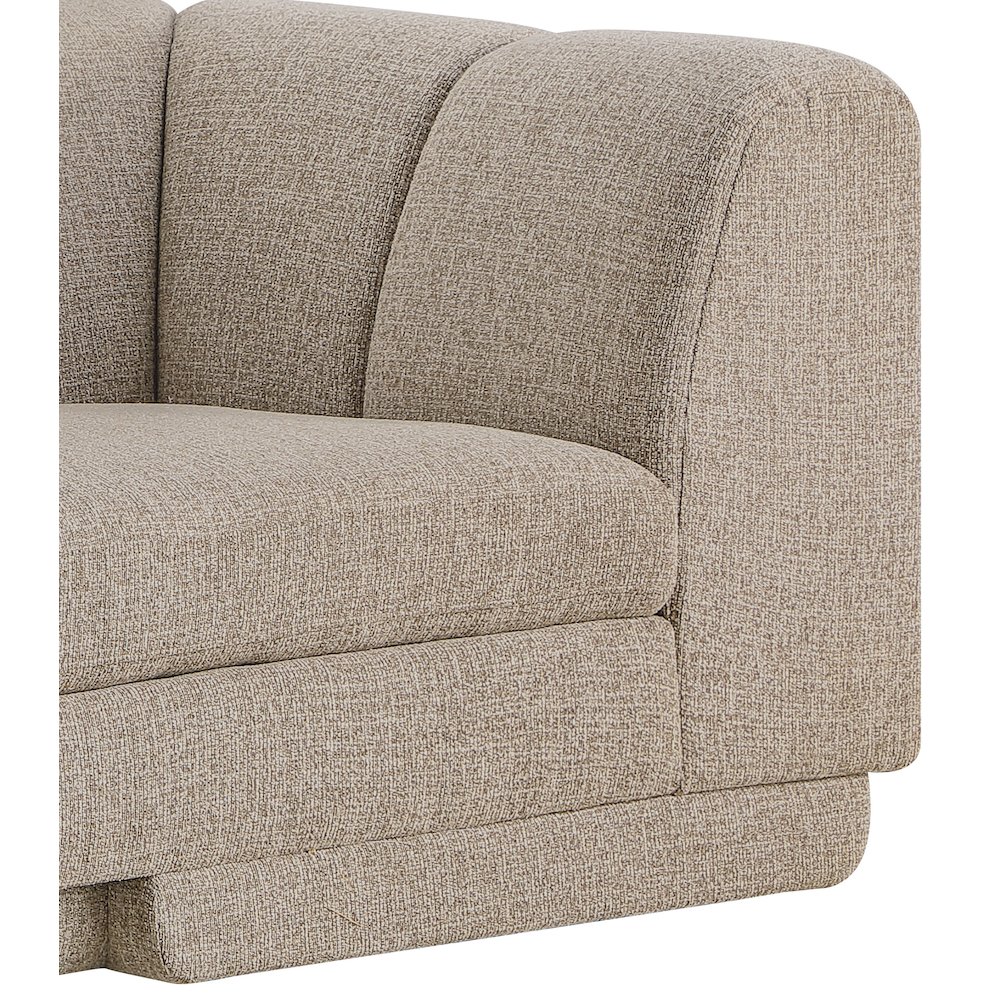 Modari Beige Fabric Upholstered Right Arm Chaise. Picture 6
