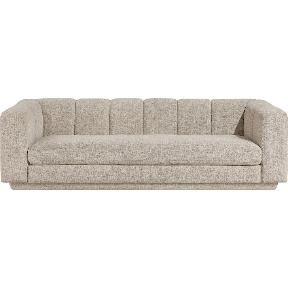 Modari 95" Beige Fabric Upholstered Sofa. Picture 2