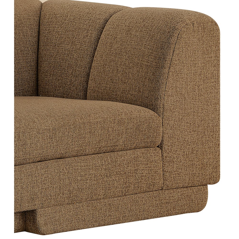 Modari 70.25" Brown Fabric Upholstered Loveseat. Picture 6