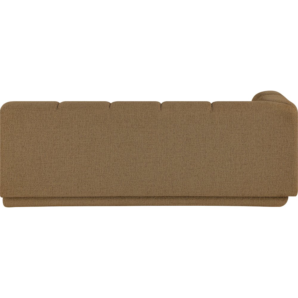 Modari 76.75" Brown Fabric Upholstered Left Arm Sofa. Picture 3