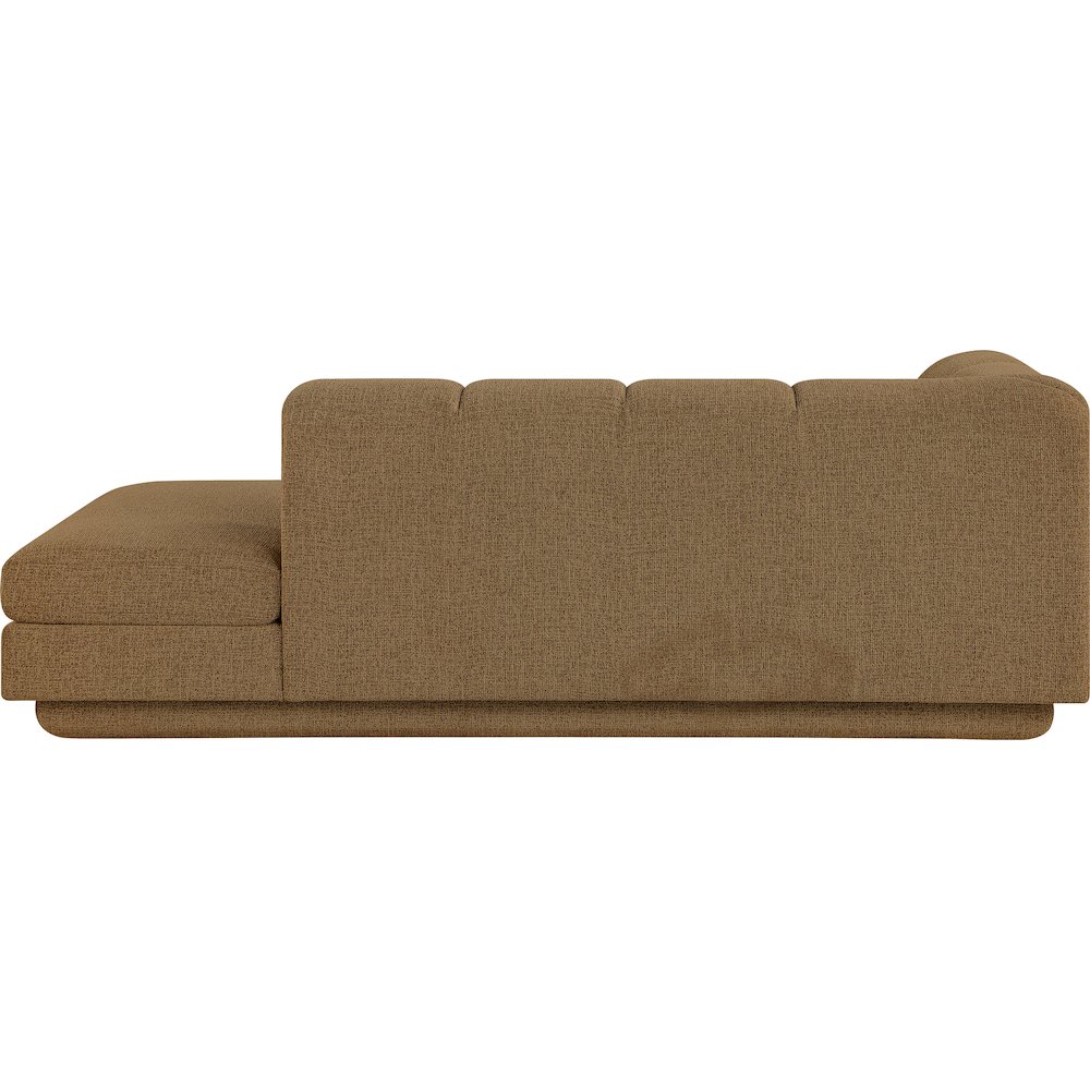 Modari Brown Fabric Upholstered Left Arm Chaise. Picture 3