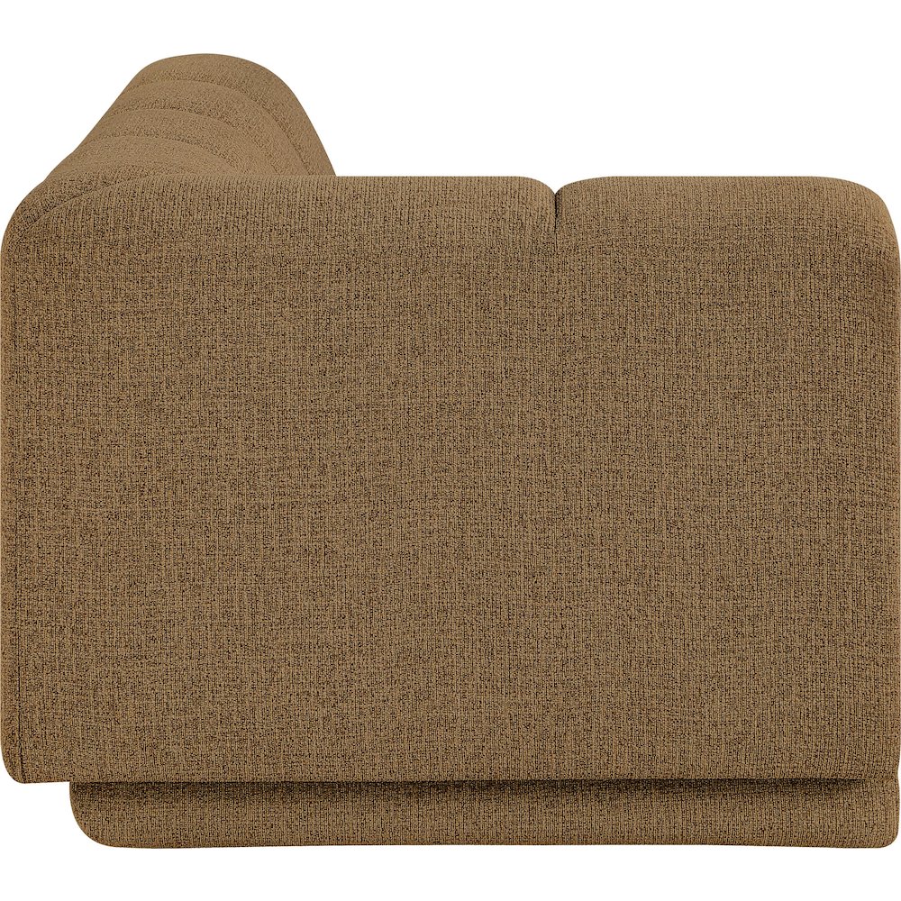 Modari Brown Fabric Upholstered Left Arm Chaise. Picture 4