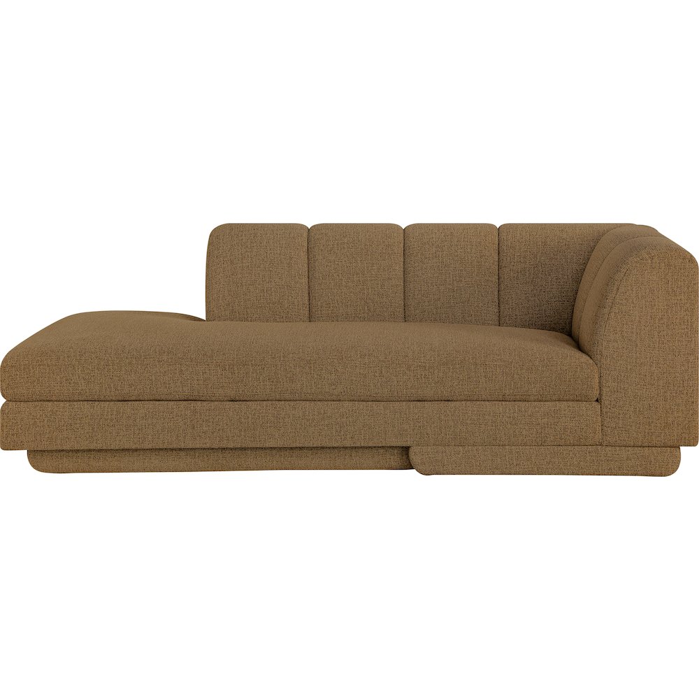Modari Brown Fabric Upholstered Right Arm Chaise. Picture 2