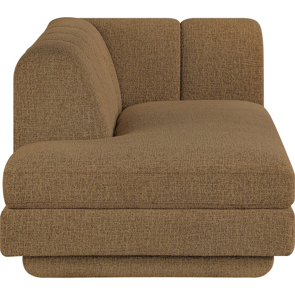 Modari Brown Fabric Upholstered Right Arm Chaise. Picture 4