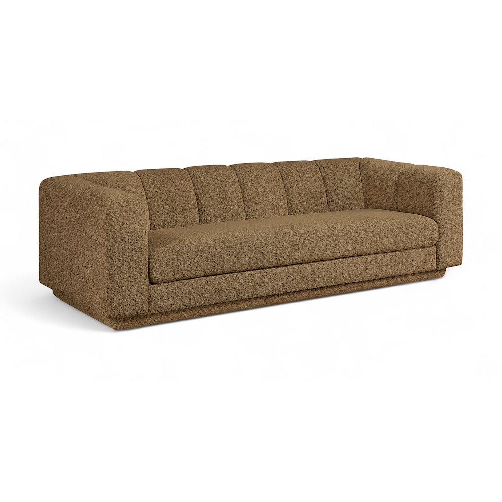 Modari 95" Brown Fabric Upholstered Sofa. Picture 1
