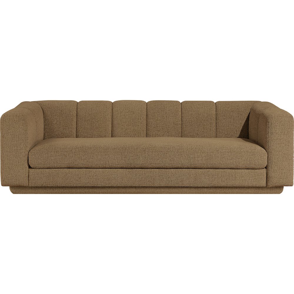 Modari 95" Brown Fabric Upholstered Sofa. Picture 2