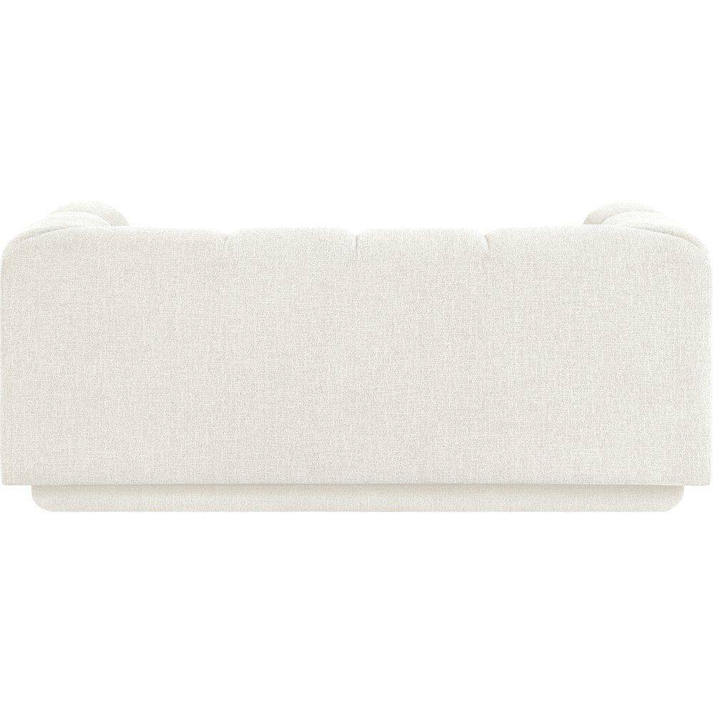 Modari 70.25" Cream Fabric Upholstered Loveseat. Picture 3