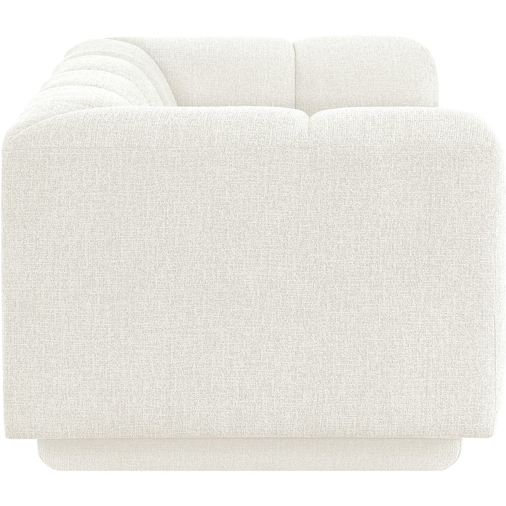 Modari 70.25" Cream Fabric Upholstered Loveseat. Picture 4