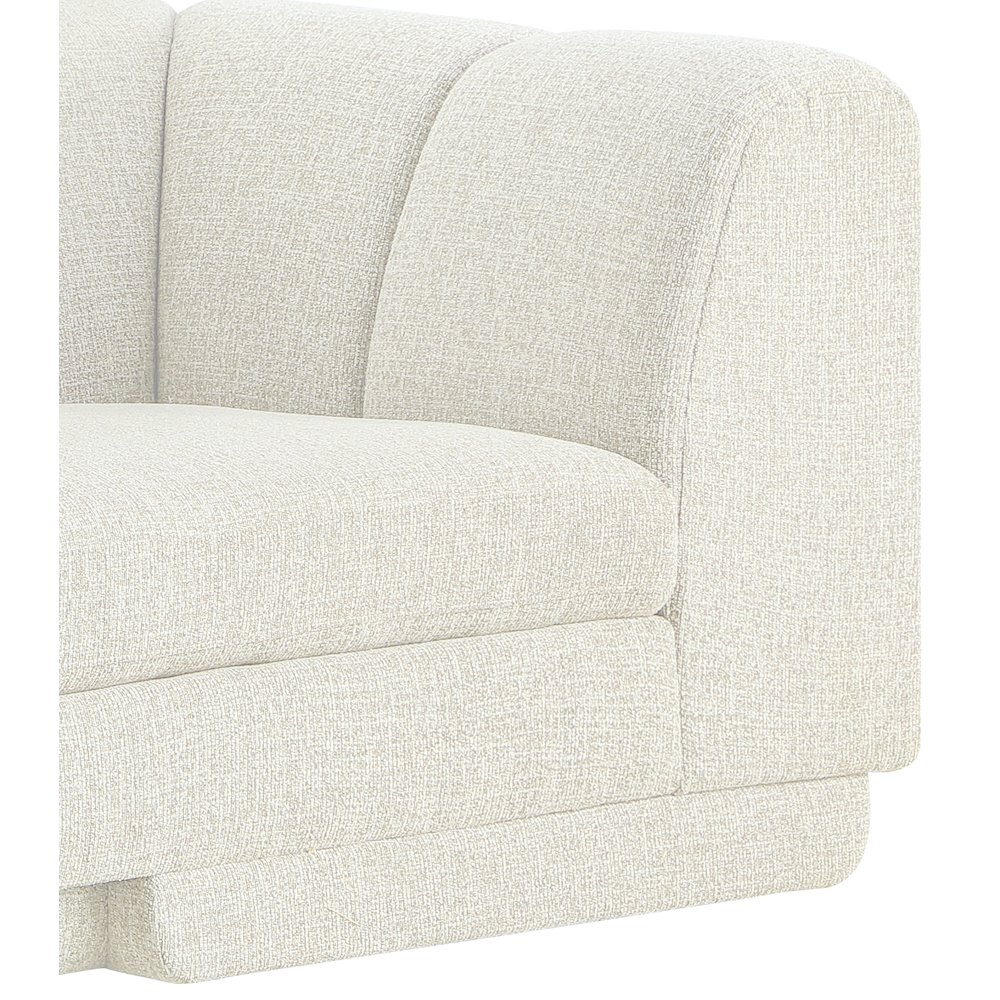 Modari 70.25" Cream Fabric Upholstered Loveseat. Picture 6
