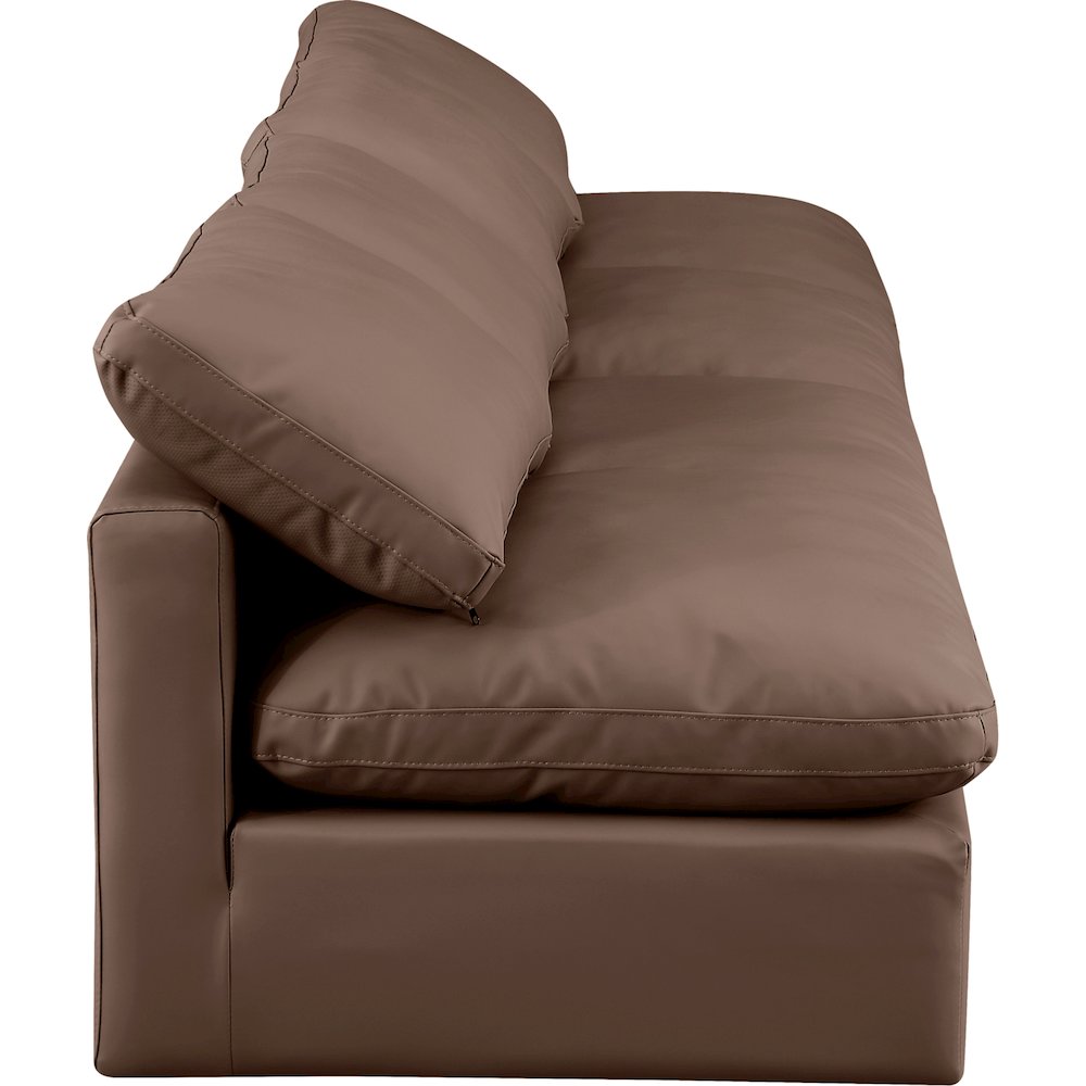 Indulge Brown Vegan Leather Modular Sofa. Picture 5
