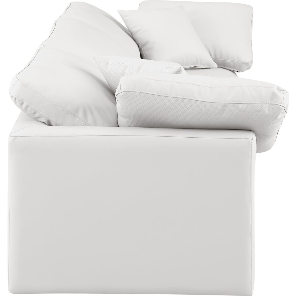 Indulge Cream Vegan Leather Modular Sofa. Picture 5