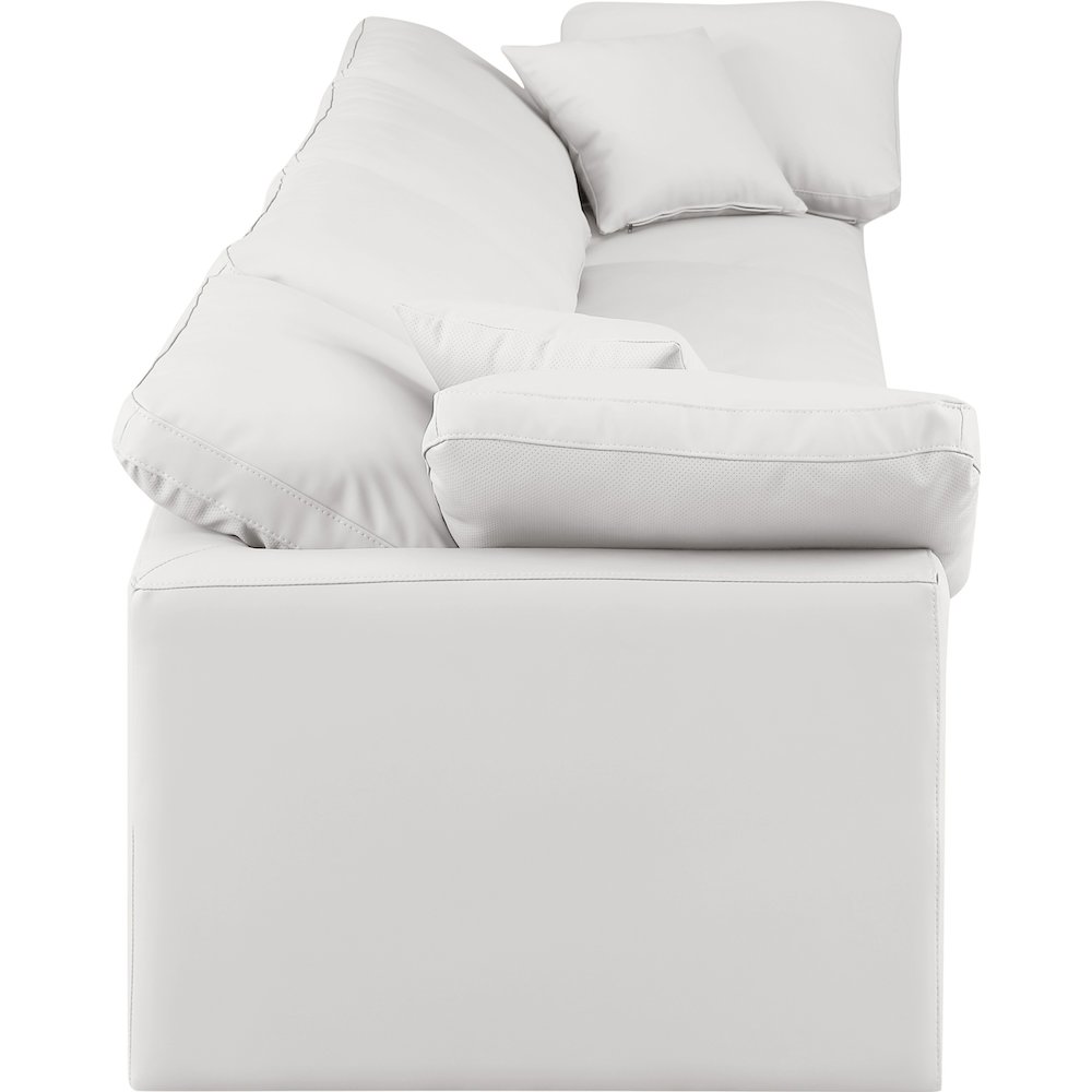 Indulge Cream Vegan Leather Modular Sofa. Picture 5