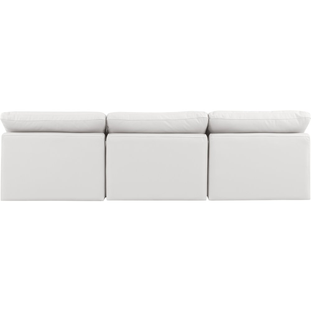 Indulge Cream Vegan Leather Modular Sofa. Picture 3
