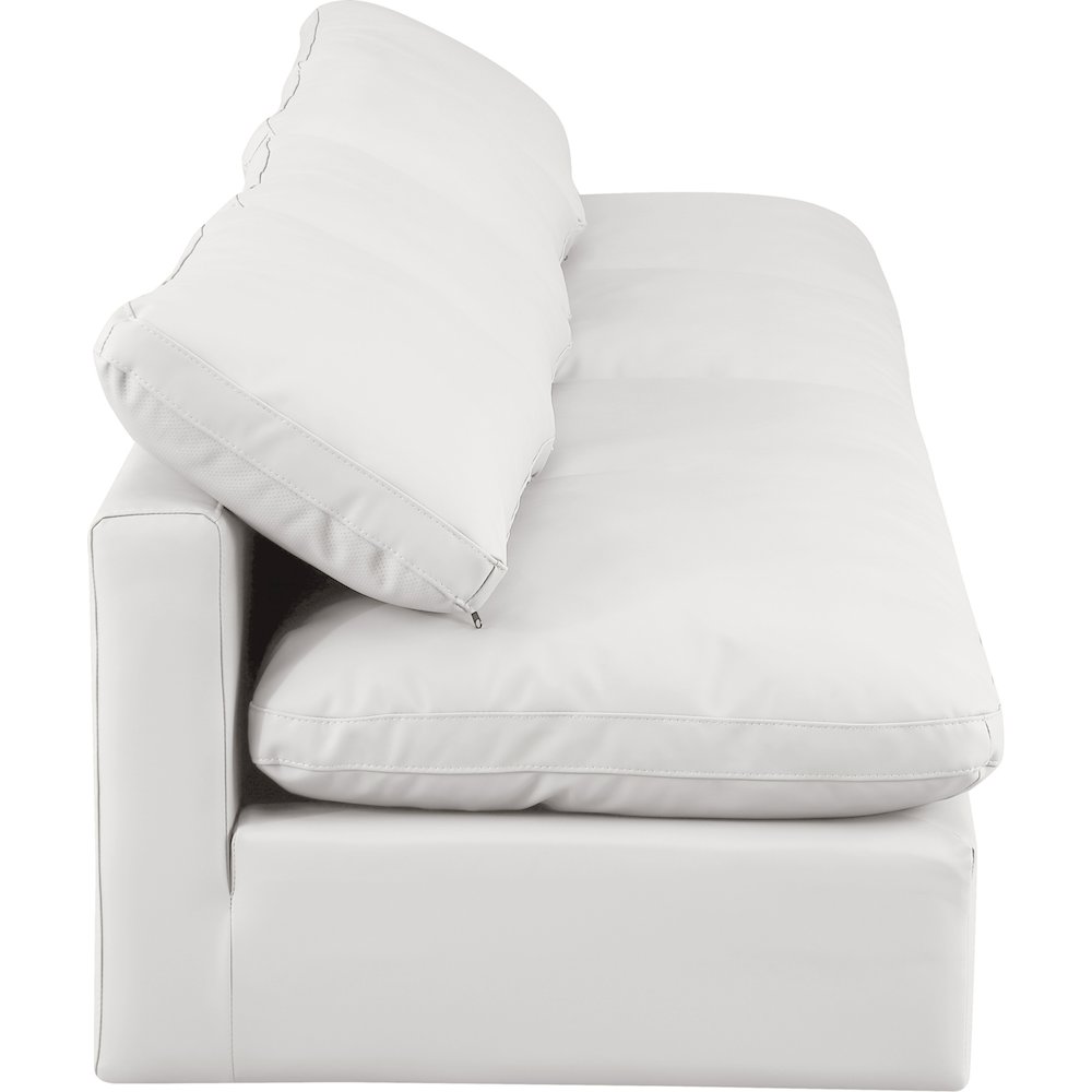 Indulge Cream Vegan Leather Modular Sofa. Picture 5