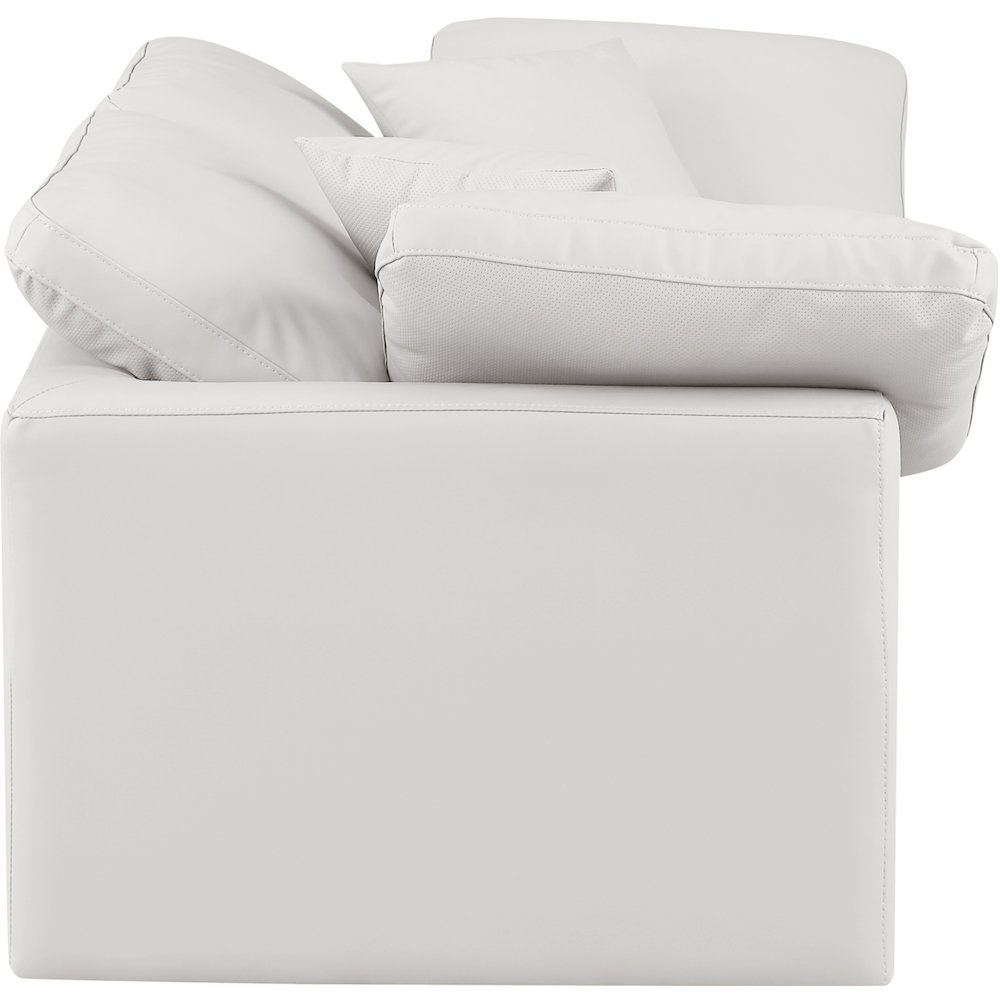 Indulge Cream Vegan Leather Modular Sofa. Picture 5