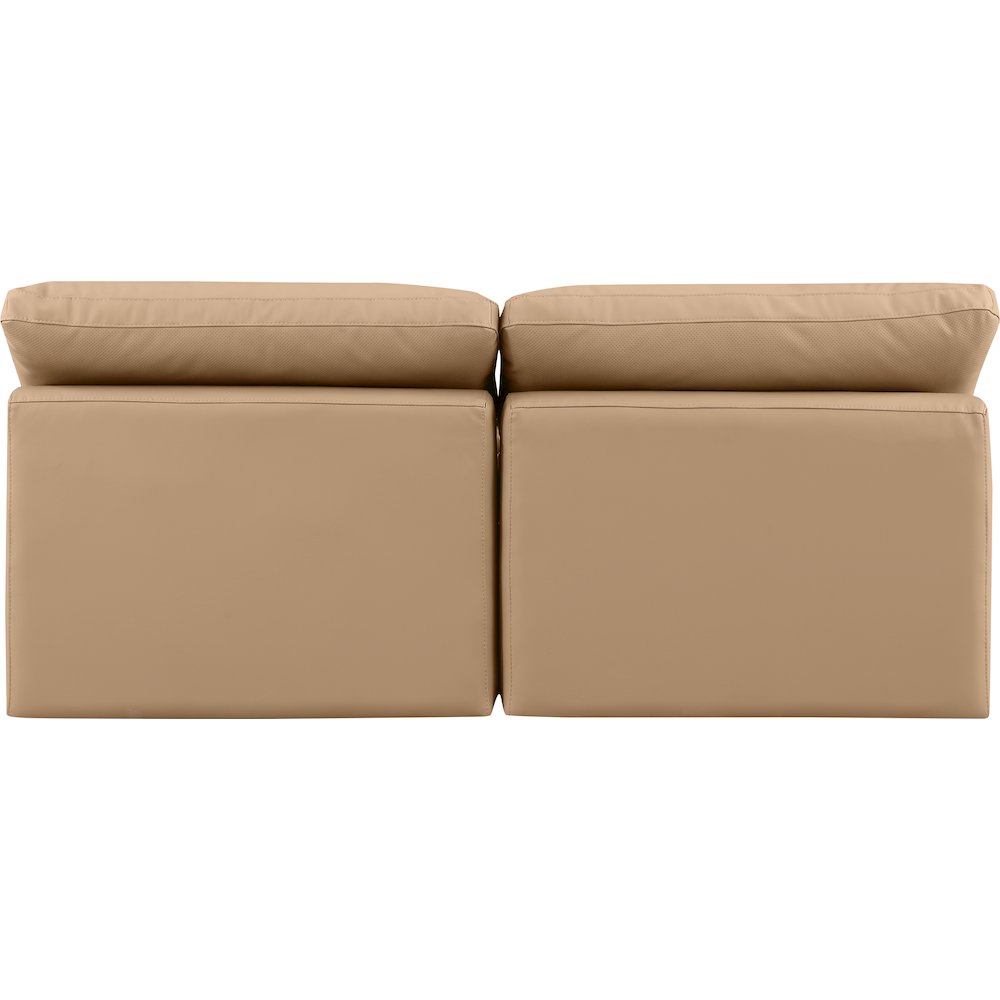 Indulge Tan Vegan Leather Modular Sofa. Picture 3