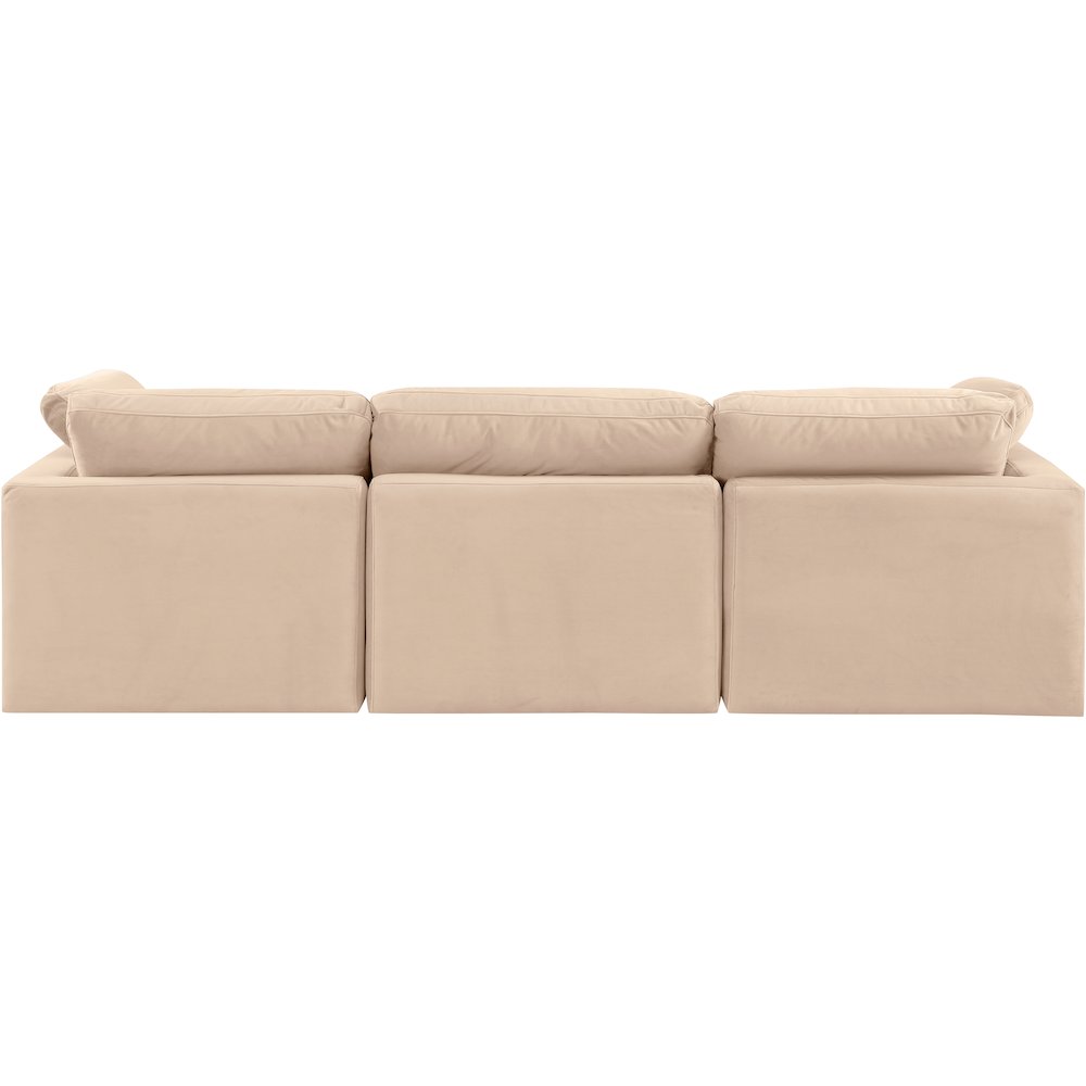 Indulge Beige Velvet Modular Sofa. Picture 3