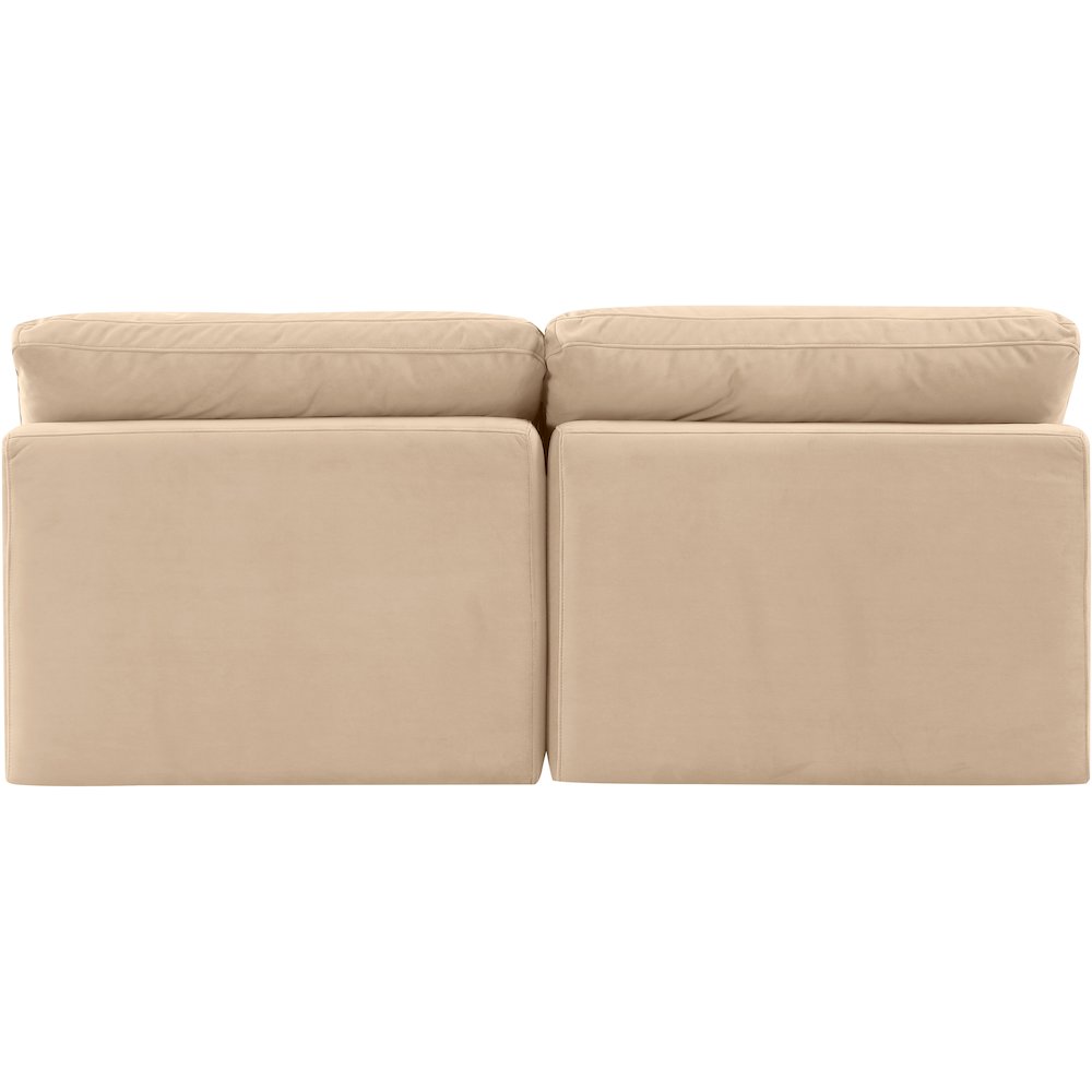 Indulge Beige Velvet Modular Sofa. Picture 3