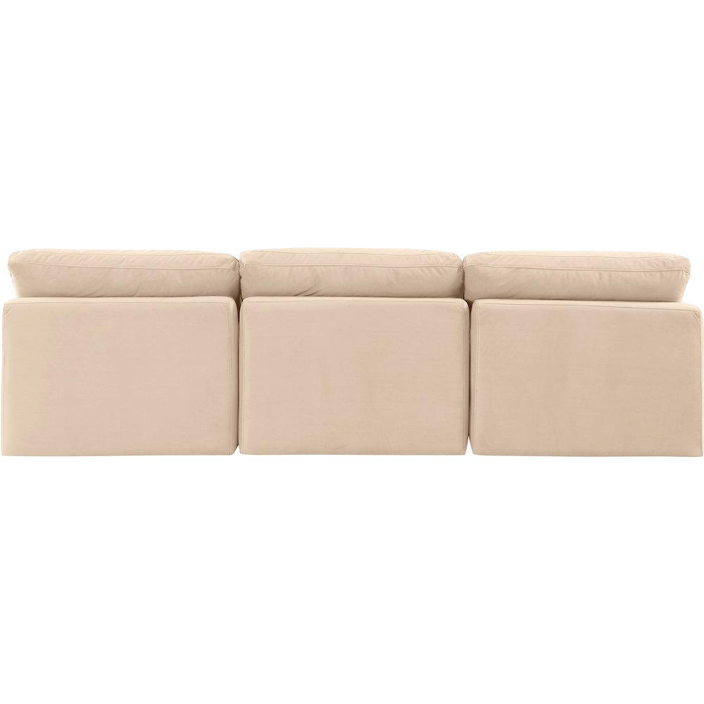 Indulge Beige Velvet Modular Sofa. Picture 3
