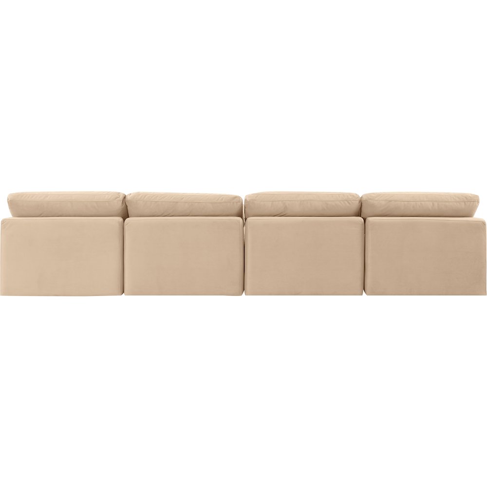 Indulge Beige Velvet Modular Sofa. Picture 3