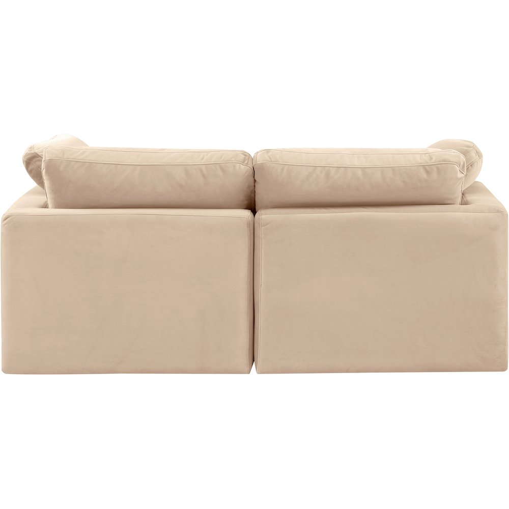 Indulge Beige Velvet Modular Sofa. Picture 3